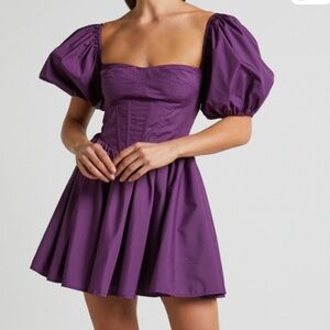 Showpo. Croset Puff Sleeve Dress